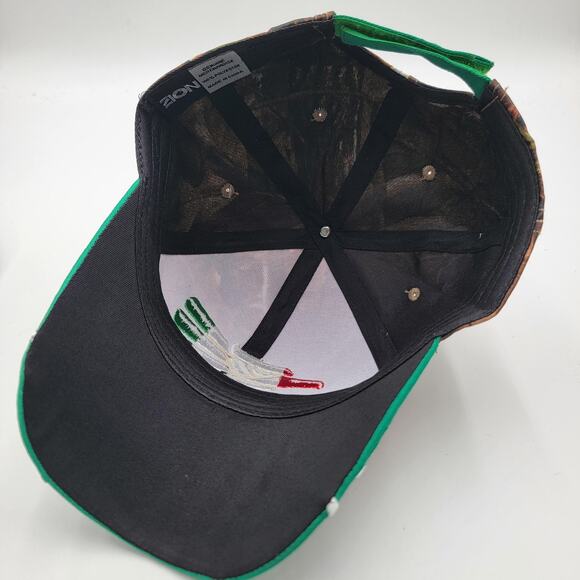 Zion Mexican Flag Hat Cap Snap Back Camouflage Camo Green Embroidered Mens - Picture 7 of 7